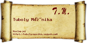 Tuboly Mónika névjegykártya