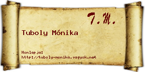 Tuboly Mónika névjegykártya