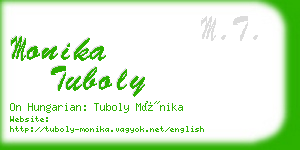 monika tuboly business card